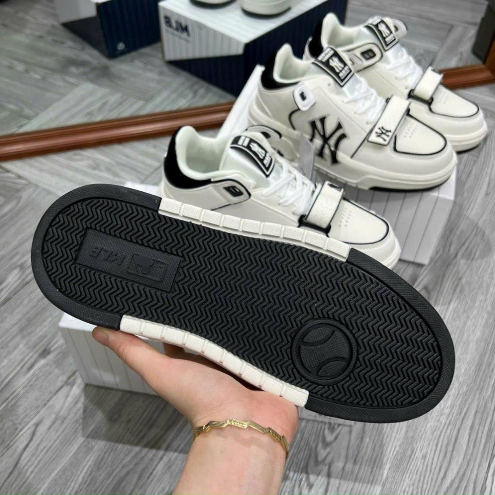 Giày Thể Thao MLB Chunky Liner New York Đen Trắng in chữ NY đen bản dán , giày LINER NY Đen trắng 2023 SC