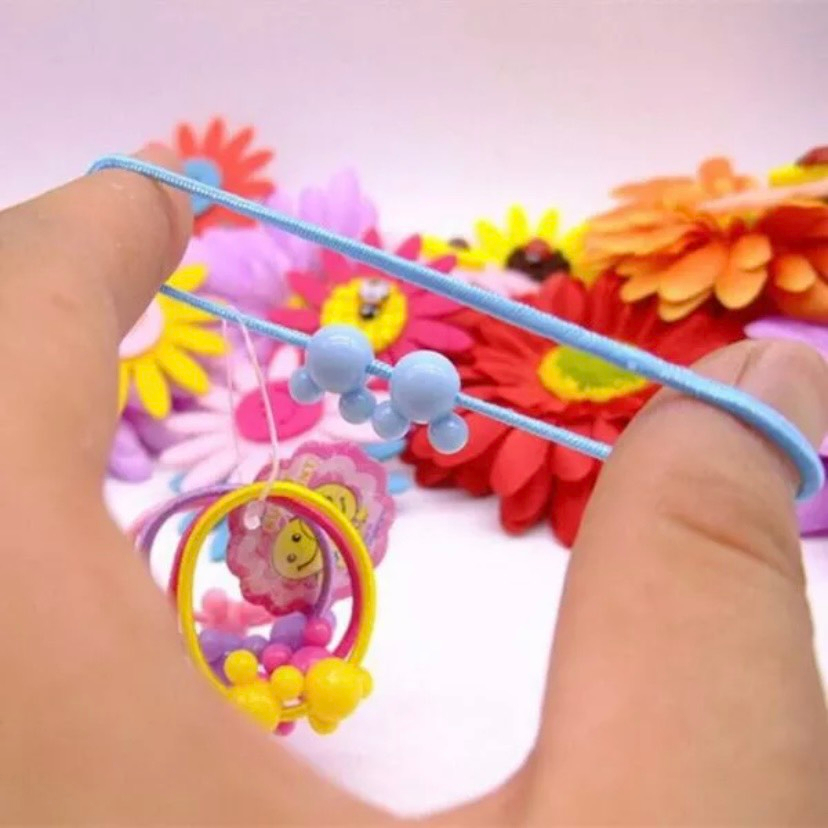 Set 50 dây cột tóc họa tiết dễ thương cho bé Munbaby Kids