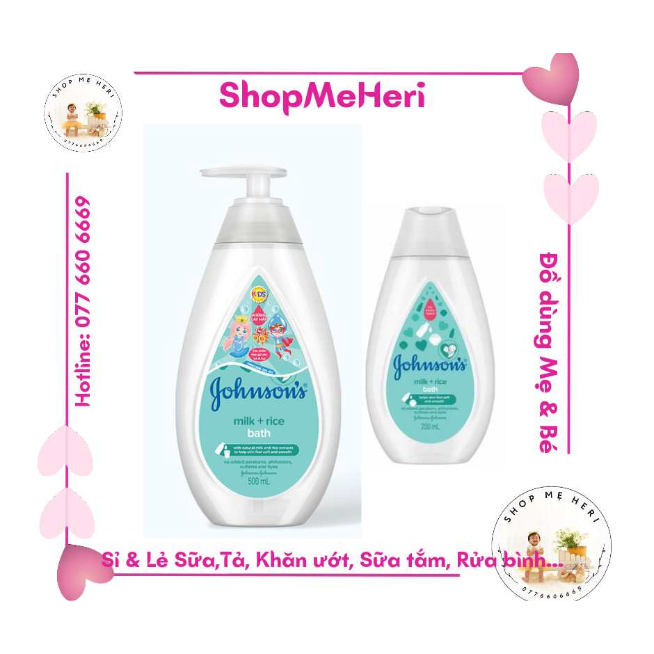 Sữa Tắm Johnson's Chứa Sữa và Gạo 500ml