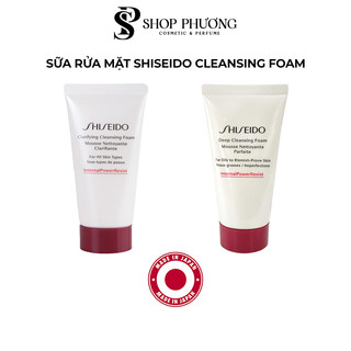Sữa rửa mặt tạo bọt làm sạch sâu shiseido deep/clarifying cleansing foam 50ml nhật