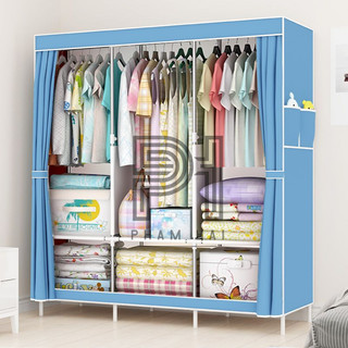 Tủ Vải Đựng Quần Áo Tủ đựng quần áo vải 3D Khung Thép 2 Buồng tủ vải 3 Buồng Có Bảo Hành Miễn Phí Vận Chuyển Toàn Quốc