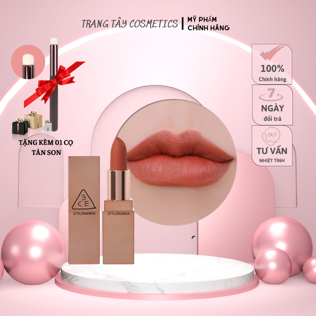 SON 3CE MATTE LIP COLOR  Màu 227 -Cam Đất