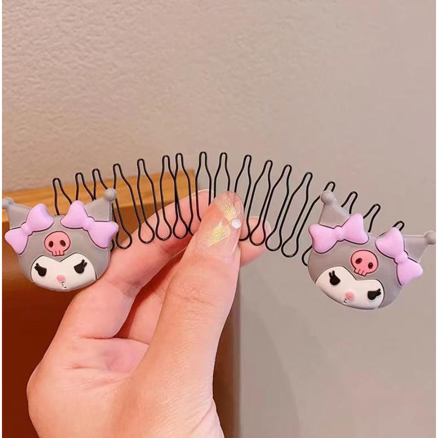 Xược Chải Tóc Mái Ẩn Tàng Hình Họa Tiết Gấu Trúc Dâu Tây Dễ Thương