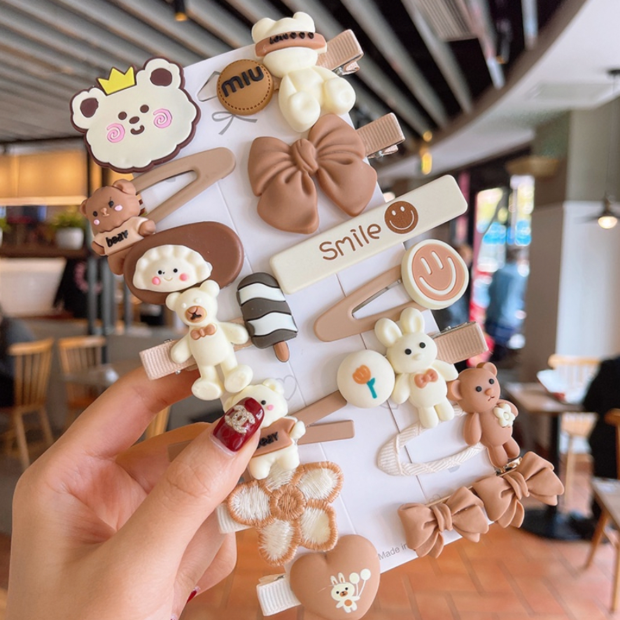 Combo 14 Kẹp Tóc Cho Bé Gái Phong Cách Xinh Xắn Dễ Thương