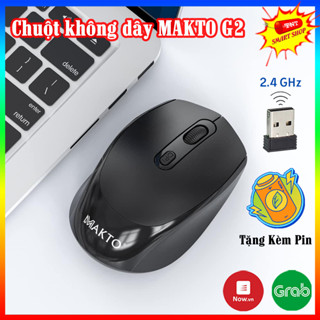 Chuột Không Dây MAKTO G2 1600 DPI - Chuột Silent G2 Kết Nối Wireless 2.4G (Tặng Kèm Pin) Bảo Hành 12 Tháng