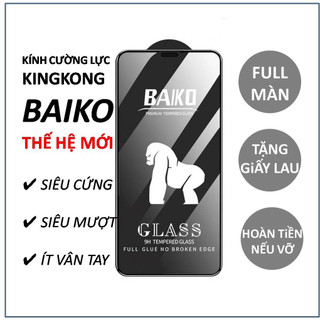 Kính cường lực Iphone full màn kingkong baiko iphone 6/7/8/7plus/8plus/x/ xs/xsmax/11/12/13/14promax/max BAIKO - Vinzy