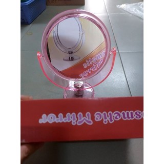 Kiếng soi 2 mặt, gương soi 2 mặt Cosmetic Mirror, gương soi có đế, gương để bàn, gương trang điểm