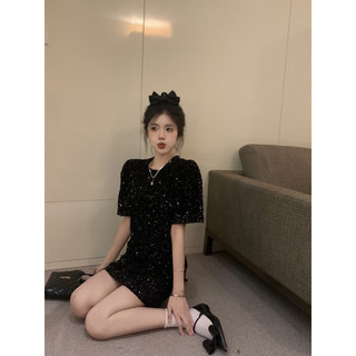 Đầm Kim Sa Form Suông Sang Trọng Cho Bữa Tiệc