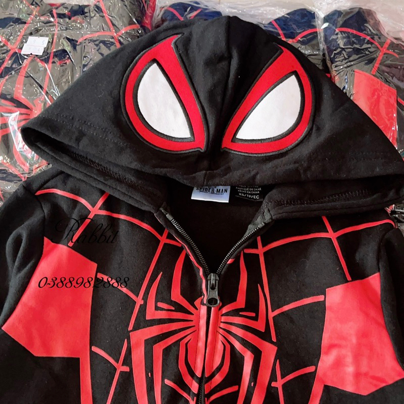 Áo khoác nhện đỏ đen