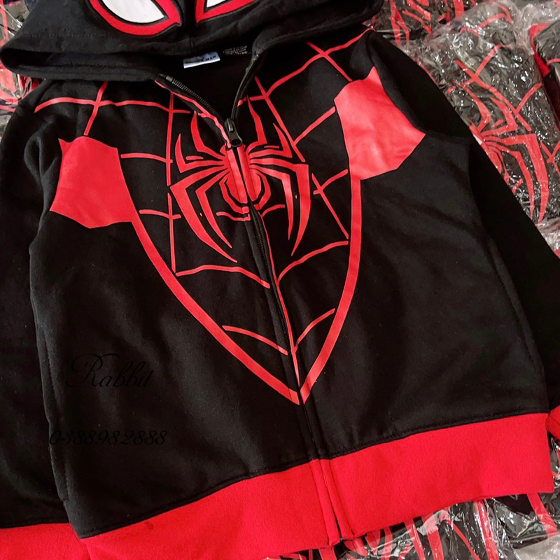 Áo khoác nhện đỏ đen