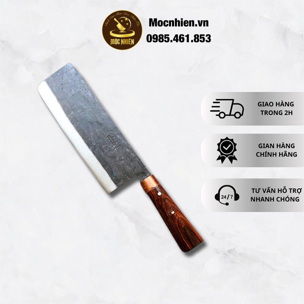 Dao Chặt Thái Kết Hợp Rèn Thủ Công Thương HIệu Mộc Nhiên Phúc Sen Cao Cấp - Mã DN38