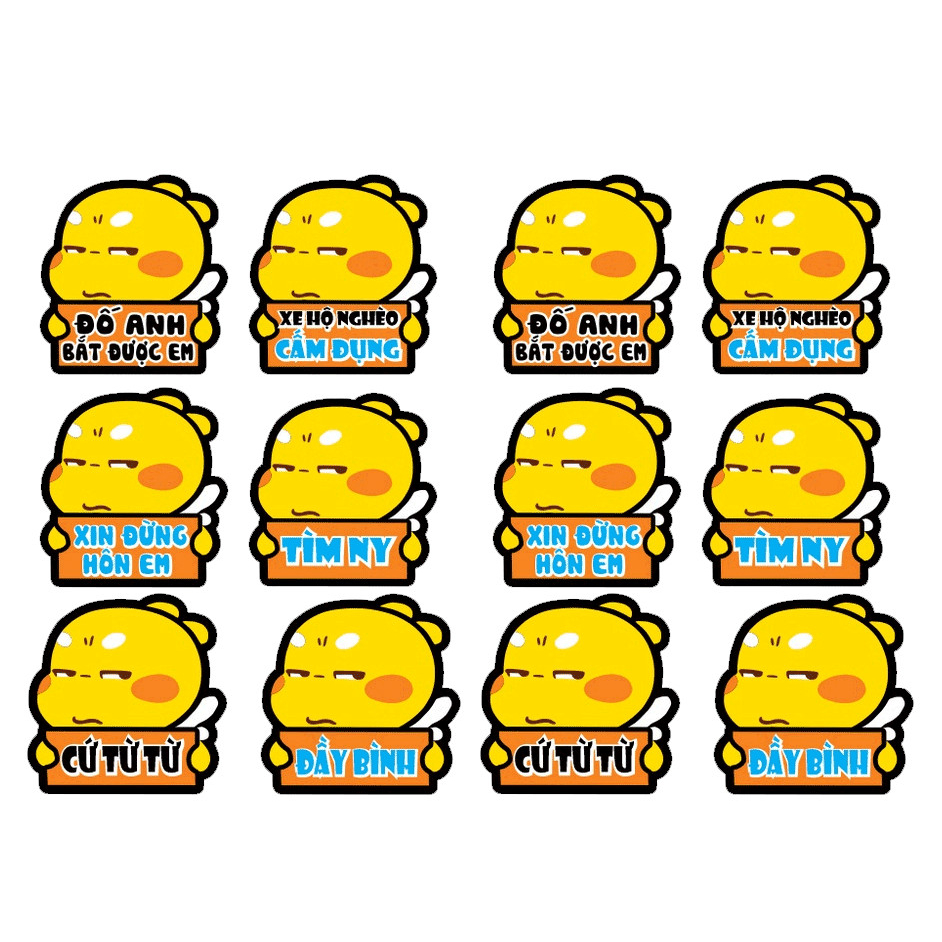 Tem Dán Xe Máy  Khủng Long Vàng- Chống Thấm Nước