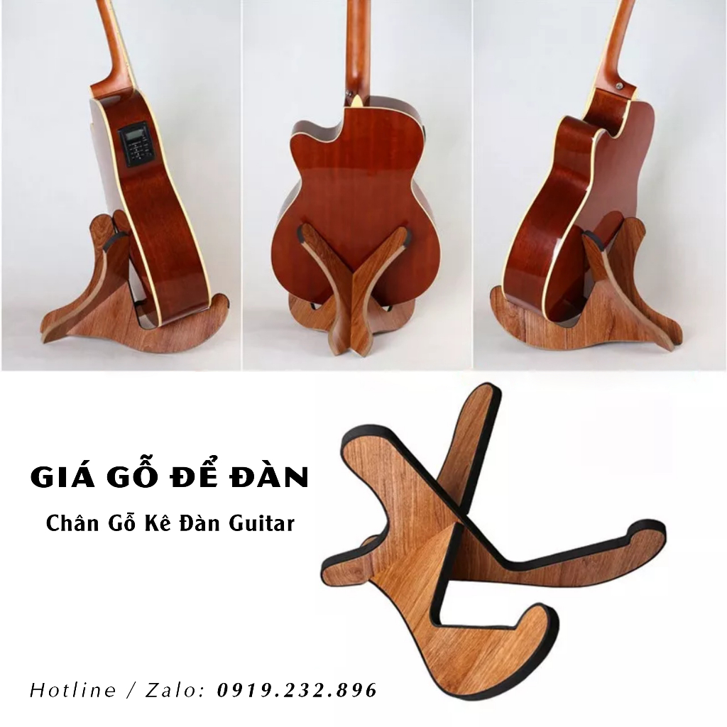 Giá Đỡ Bằng Gỗ Để Đàn Guitar - Ukulele - Violin - Kalimba tiện dụng - Chân Gỗ Kê Đàn