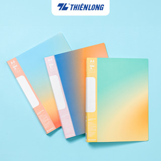 File bìa học sinh, bìa lá A4 Thiên Long DB-002 30 lá màu pastel gradient, lưu trữ đề cương học tập, tài liệu văn phòng