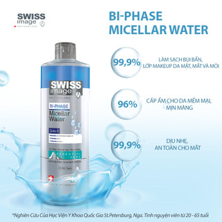 Nước tẩy trang 3 trong 1 sạch sâu ngừa mụn cho mọi loại da Swiss Image Bi-Phase Micellar Water 400ml