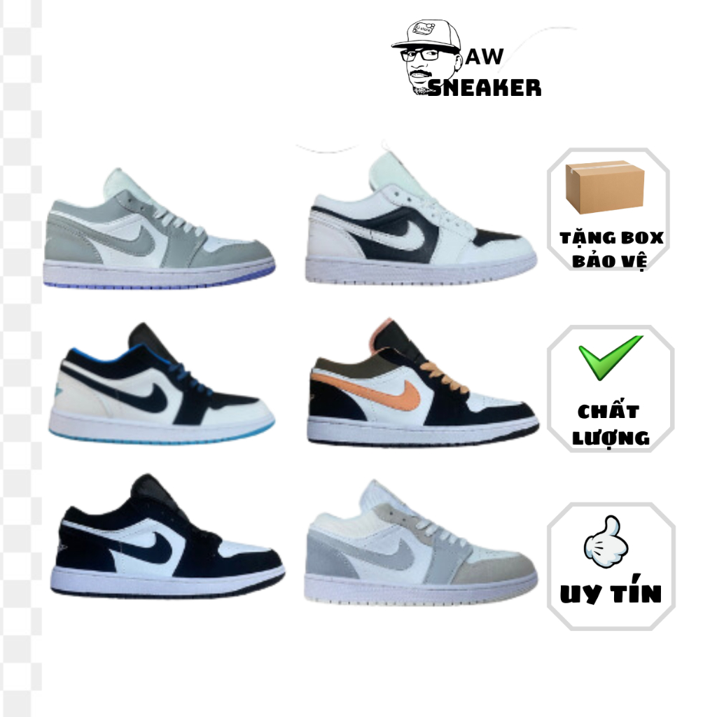 Giày thể thao JOR_DAN low 1 các mẫu,Giày sneaker JD low dành cho nam nữ hot hàng chuẩn 1:1 full bill bill box phụ kiệ