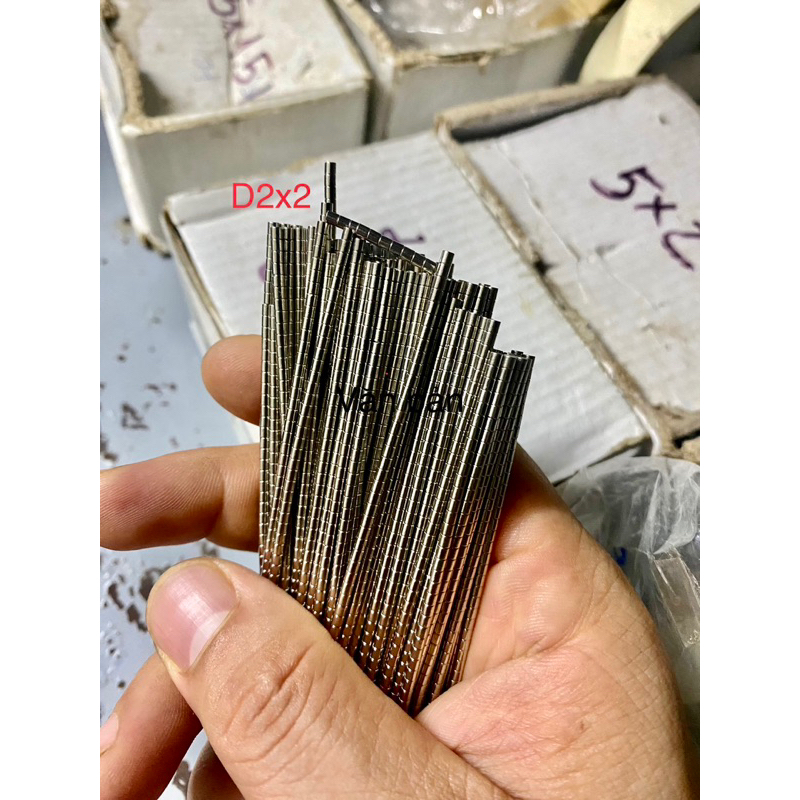Set 10 viên nam châm siêu nhỏ đường kính 2mm độ dày tự chọn