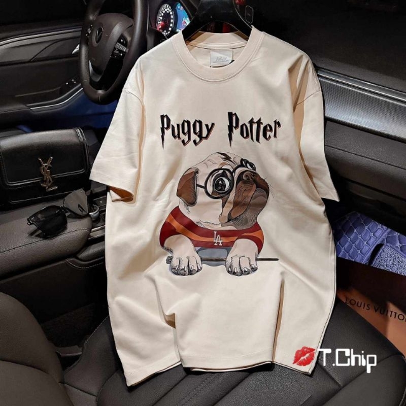 Áo phông cún cầm đũa hàng QCL1