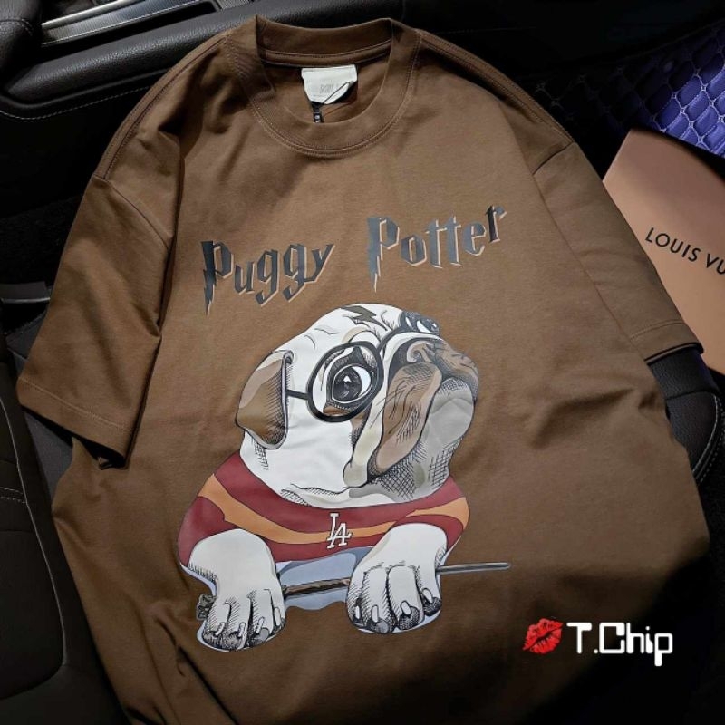 Áo phông cún cầm đũa hàng QCL1