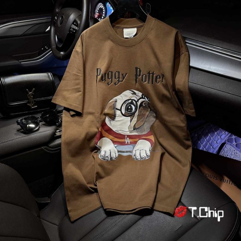 Áo phông cún cầm đũa hàng QCL1