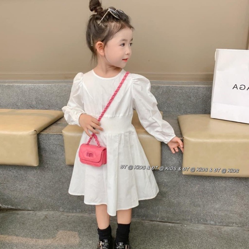 SÉT váy thô khoác vest tay dài kẻ sọc màu hồng  phong  cách mùa thu Hàn Quốc cho bé gái 10-30kg