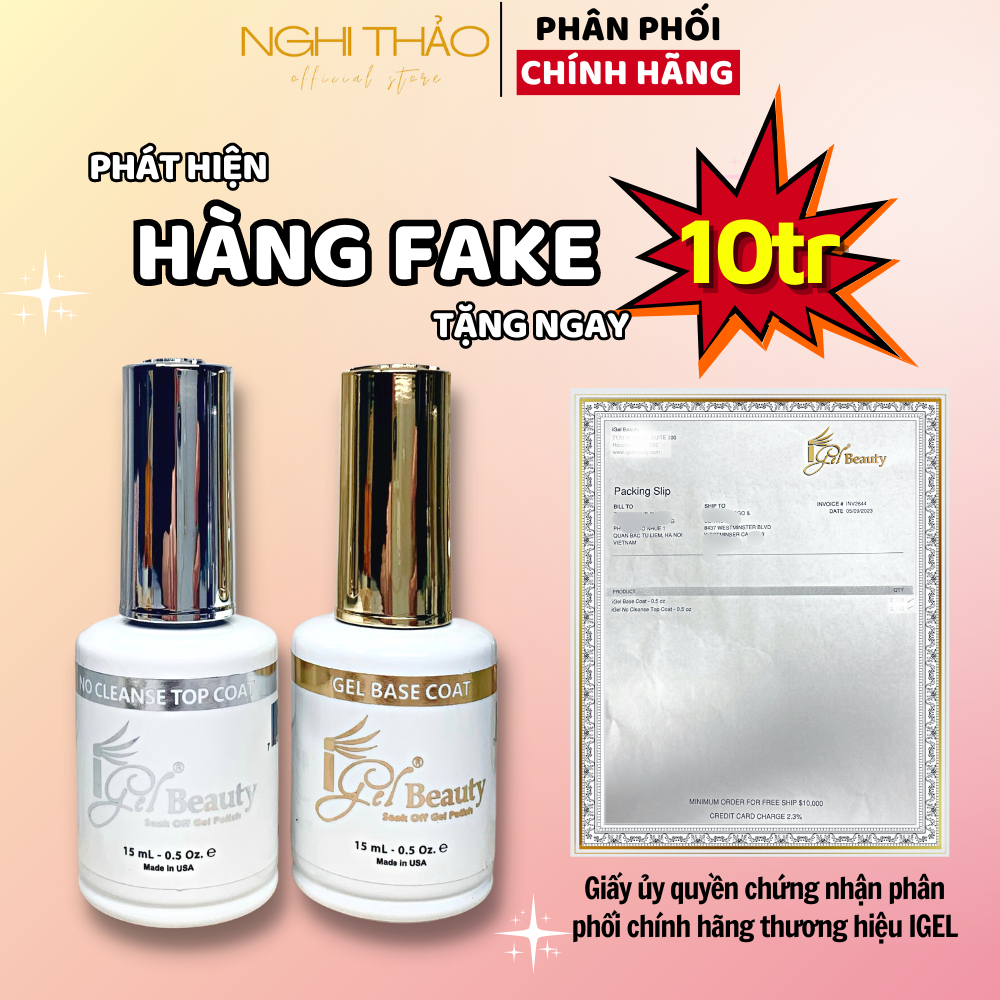 Base top IGEL chính hãng 15ml NGHI THẢO