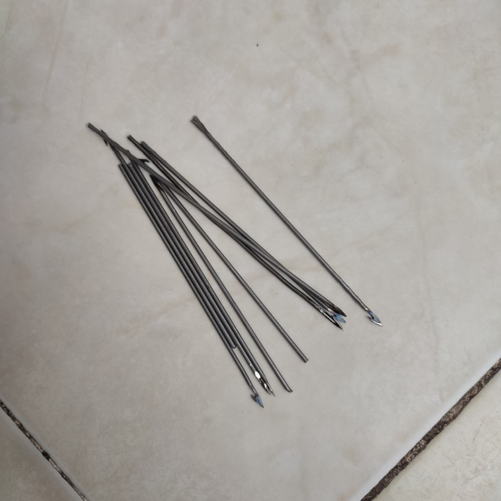 10 cây thép làm lưỡi câu cá lóc bằng thép không rỉ siêu cứng 65Mn