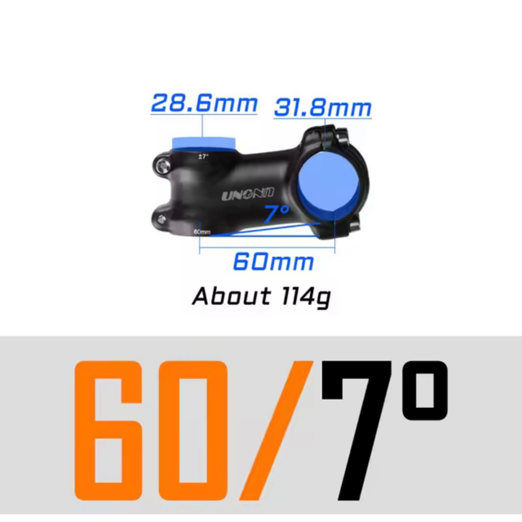 Po tăng Xe Đạp UNO  ±7 độ  - 31.8mm