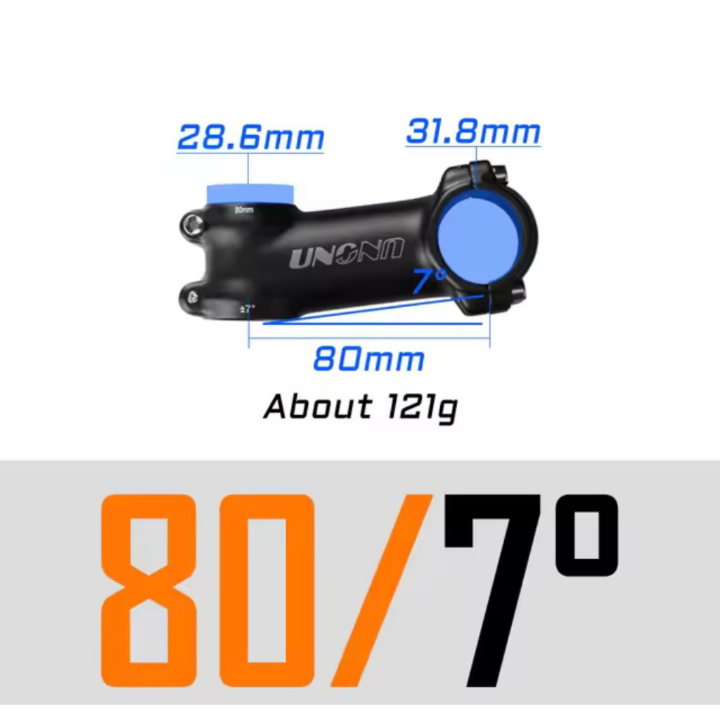 Po tăng Xe Đạp UNO  ±7 độ  - 31.8mm