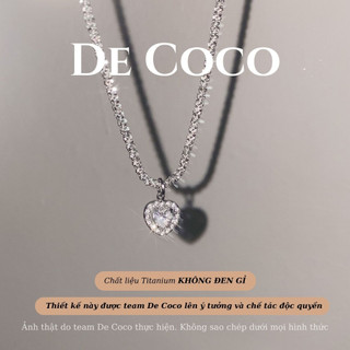 Dây chuyền nữ De Coco Julia trái tim lấp lánh (kèm Túi giấy + Hộp + Thiệp) DECOCO ACCESSORIES