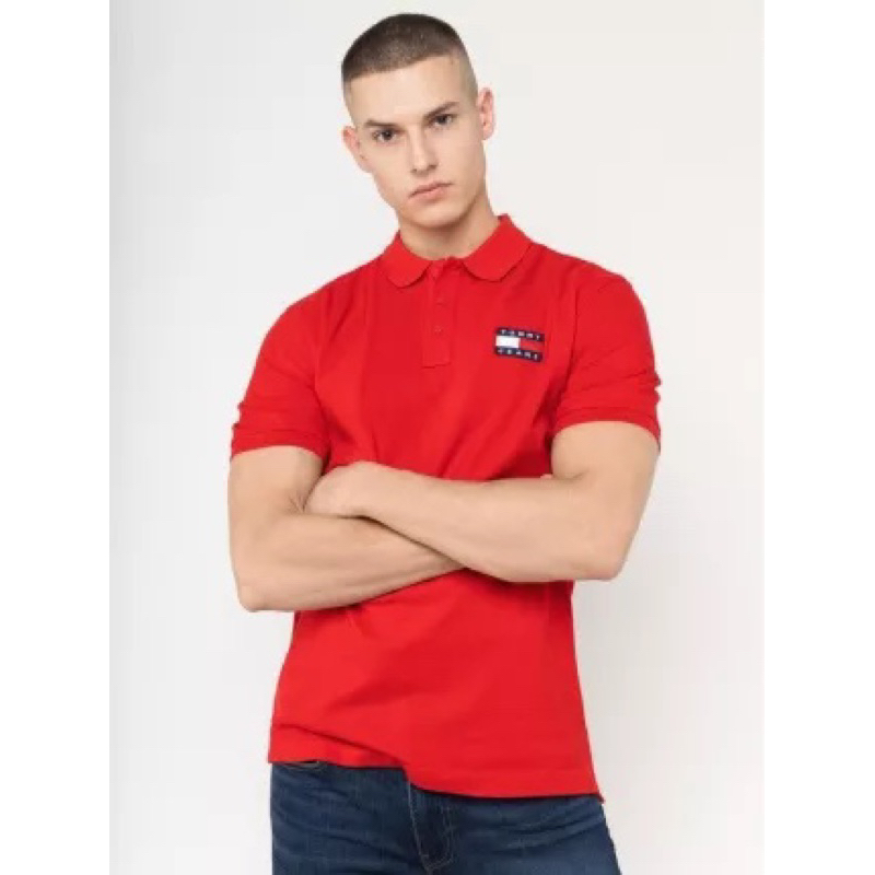 ÁO THUN POLO NAM TOMMY JEANS REGULAR FIT TOMMY BADGE POLO RED SIZE M