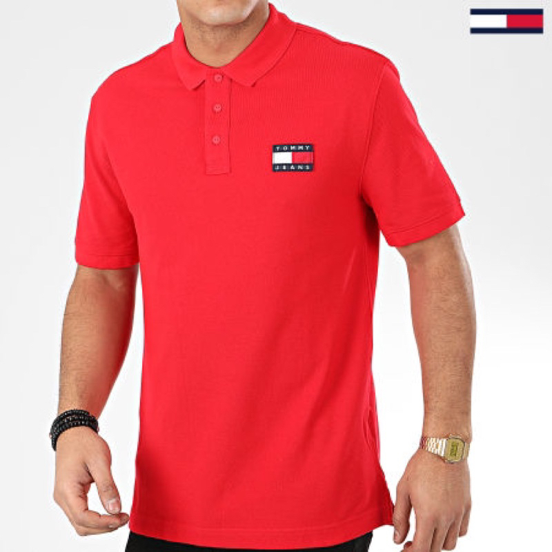 ÁO THUN POLO NAM TOMMY JEANS REGULAR FIT TOMMY BADGE POLO RED SIZE M