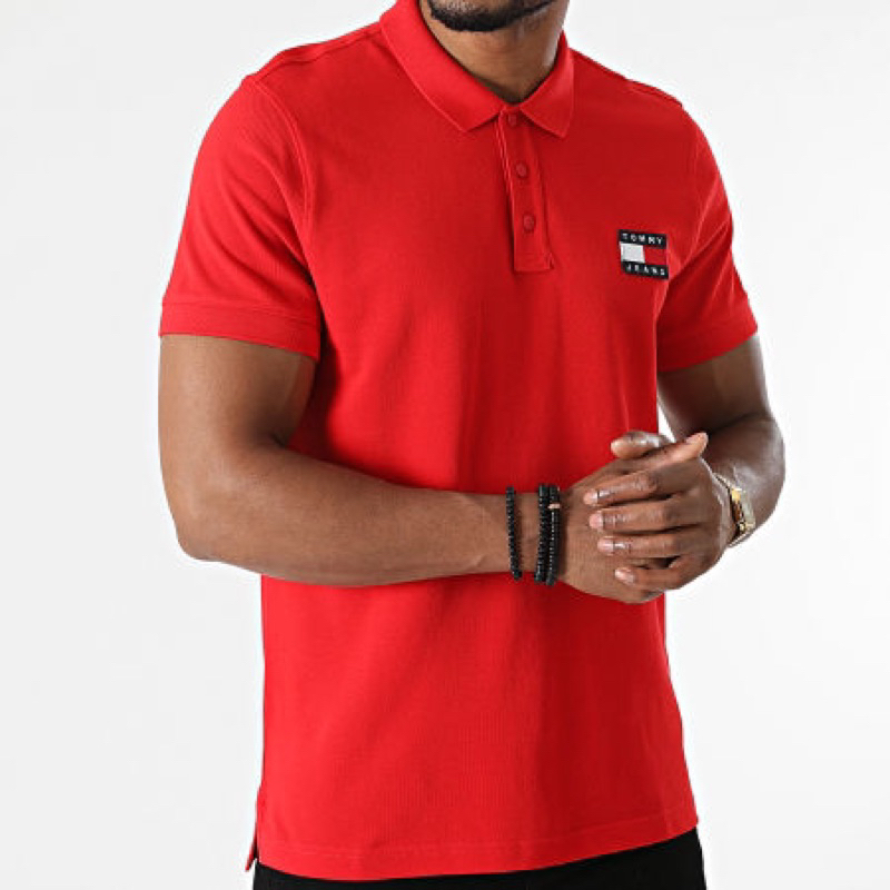 ÁO THUN POLO NAM TOMMY JEANS REGULAR FIT TOMMY BADGE POLO RED SIZE M