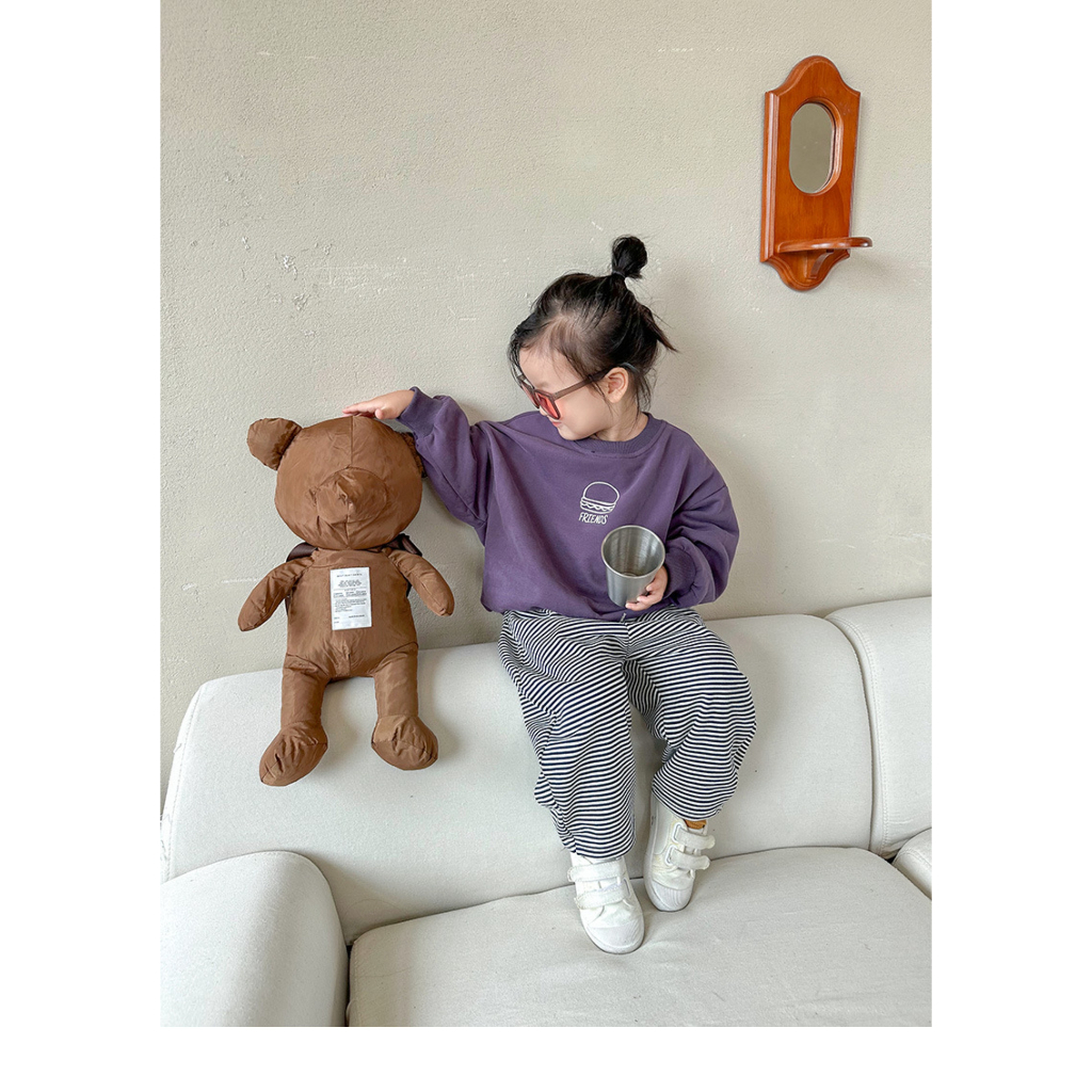 Áo nỉ da cá bé gái loại đẹp hàng Quảng Châu Kunkun - Áo nỉ cho bé gái bé trai