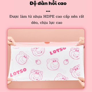 Cuộn 100 Túi Đựng Rác Gấu Dâu Siêu Dai