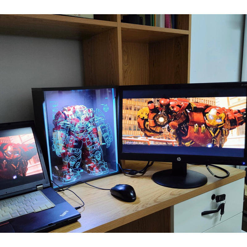 Phụ kiện Iron Hulk Buster man Hall of Armor có led