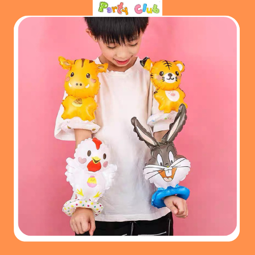 Bong bóng hình thú đeo cổ tay cho bé trang trí sinh nhật