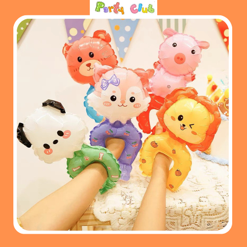 Bong bóng hình thú đeo cổ tay cho bé trang trí sinh nhật