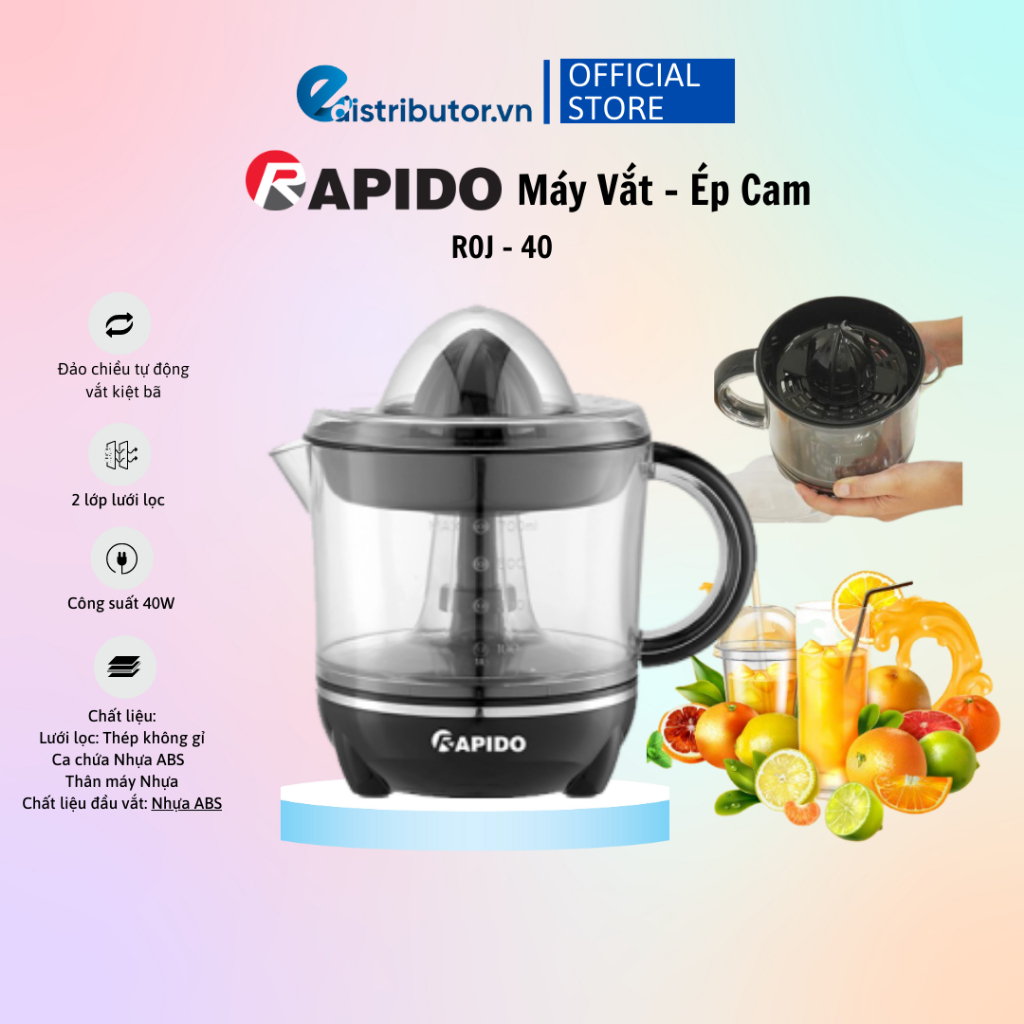 Máy vắt cam Rapido ROJ-40 - 100% chính hãng