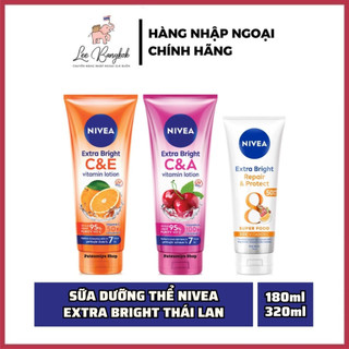 Sữa dưỡng thể trắng da nivea extra white c&e - c&a - repair & protect vitamin lotion 180-320ml thái lan