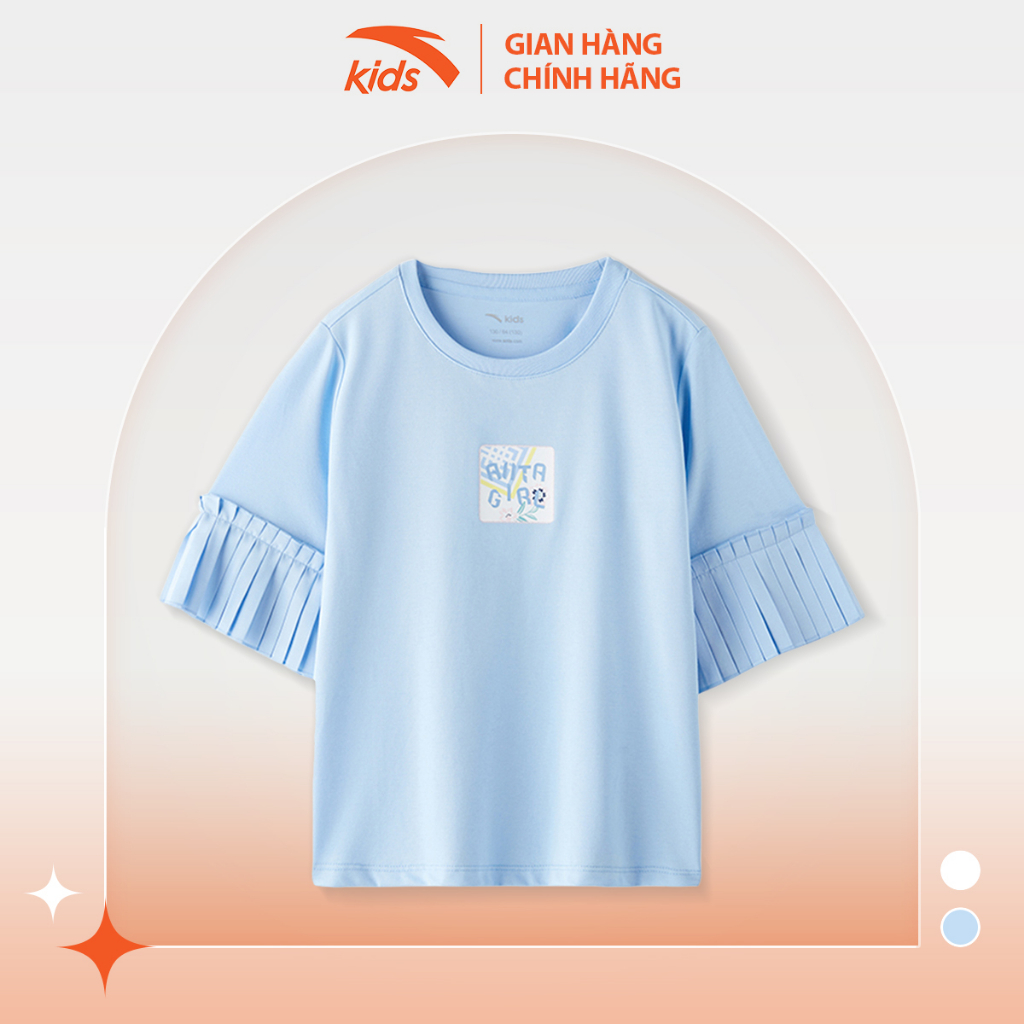 Áo phông bé gái Anta Kids vải cotton mềm mịn, thoáng khí, thấm hút mồ hôi nhanh 362138141