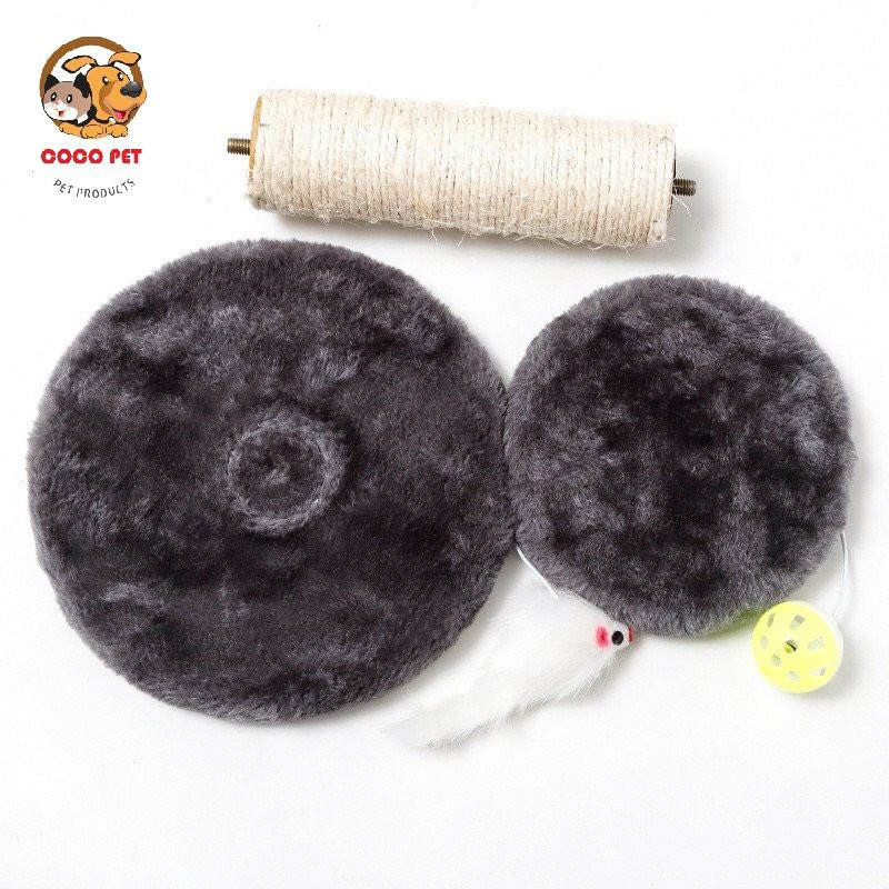 Cây Cào Móng 3 Tầng Có Đệm Nằm Và Đồ Chơi Cho Mèo