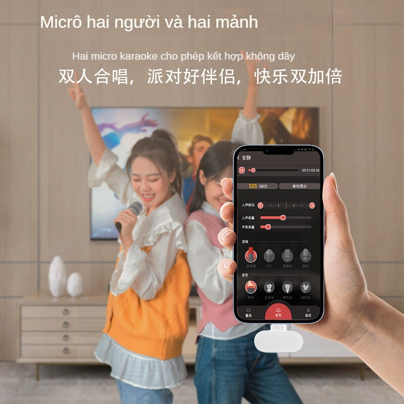 SUPERADD Micro không dây 2.4G Micro cầm tay karaoke