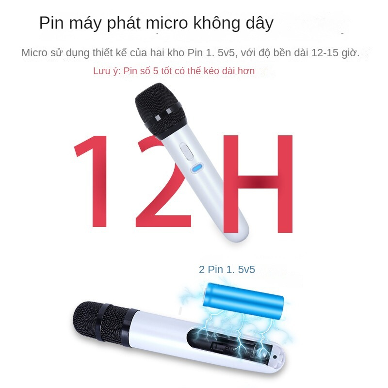 SUPERADD Micro không dây 2.4G Micro cầm tay karaoke