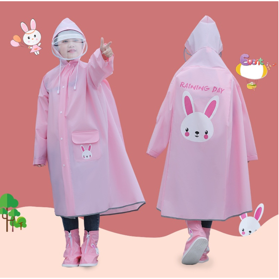 Áo Mưa Cho Trẻ Em Chính Hãng HCNGD Siêu Nhẹ Bền Cho Bé Cao Từ 80-135cm