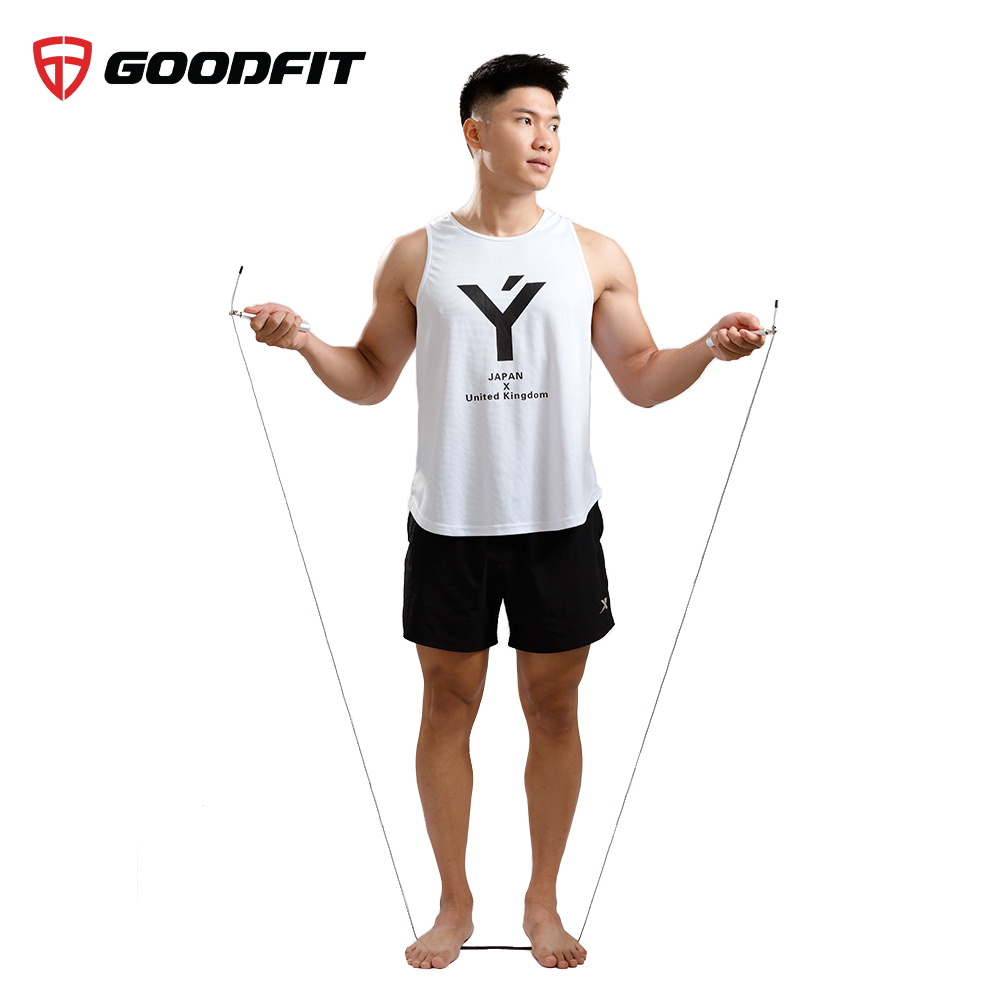 Dây nhảy lõi thép thể dục tại nhà GoodFit chiều dài 3m, trục xoay 360 độ GF901JR