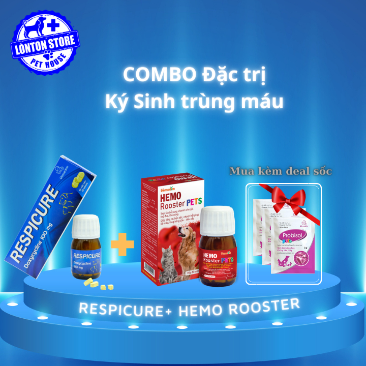 COMBO Xử lý KST máu cho thú cưng