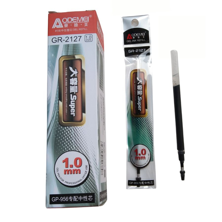 Hộp 10 ruột bút gel Odemei 1.0mm màu đen luyện viết chữ Hán, luyện viết tiếng Trung Nhật Hàn