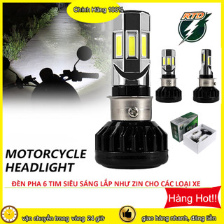 Đèn led xe máy siêu sáng đèn pha h4 m02e hs1 6 tim 35w rtd bóng đèn pha xe máy đèn pha led xe máy yamaha honda
