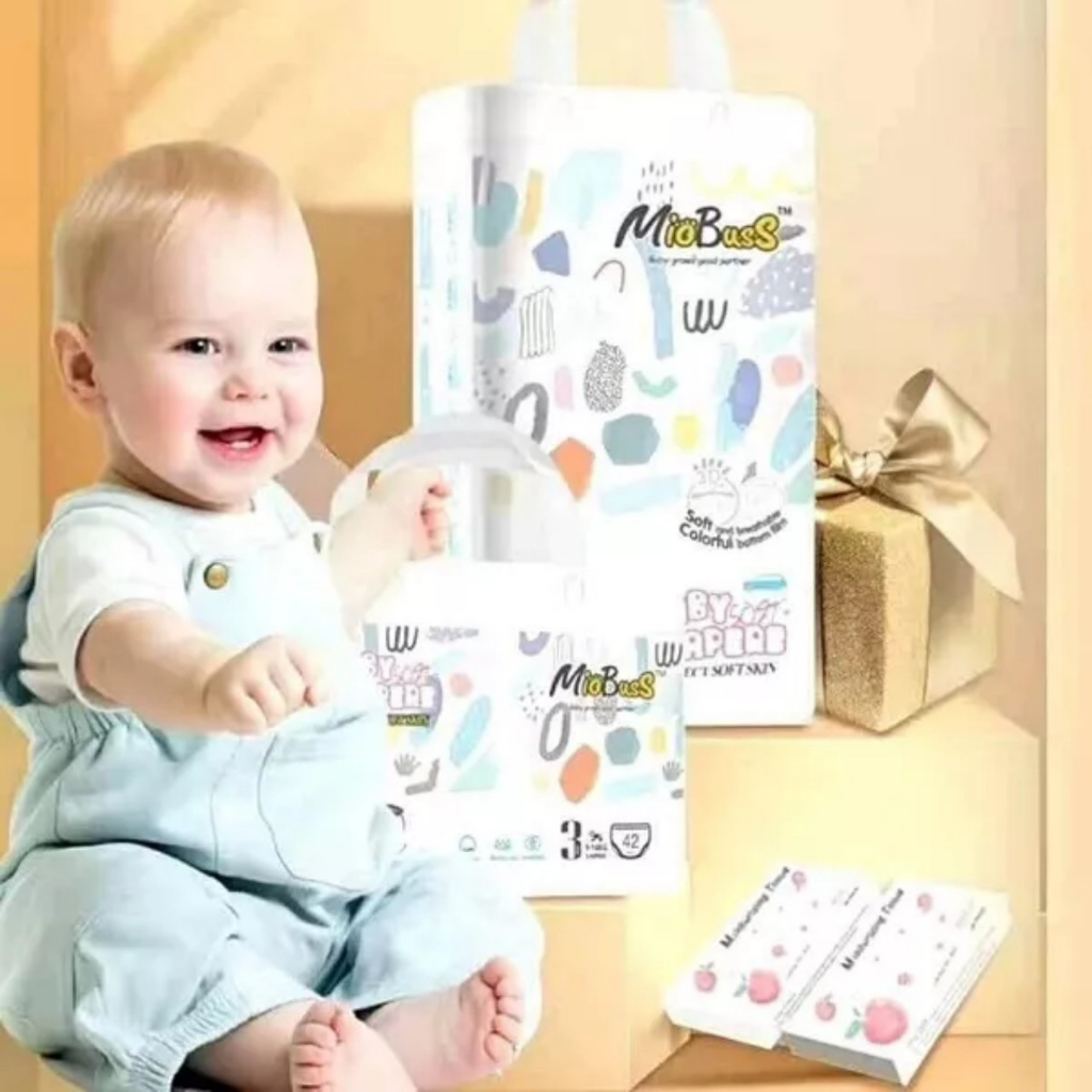 Combo 2 bịch bỉm Miobuss bo mông siêu thấm hàng công ty 100M/100L/100XL/100XXL/100XXXL